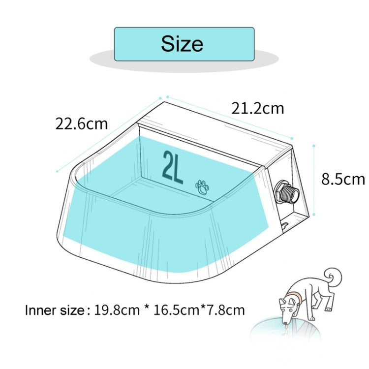 Pet Automatic Water Storage Heating Bowl Cats And Dogs Thermostatic Drinking Waterer, Size: US Plug - Blue