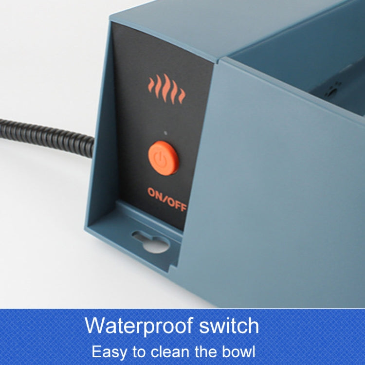 Pet Automatic Water Storage Heating Bowl Cats And Dogs Thermostatic Drinking Waterer, Size: EU Plug - Blue