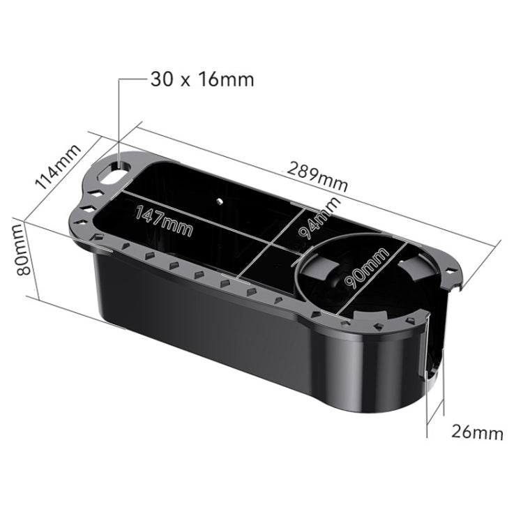 Yacht Cup Holder Fishing Tool Box Storage Rack - 289x114x80mm