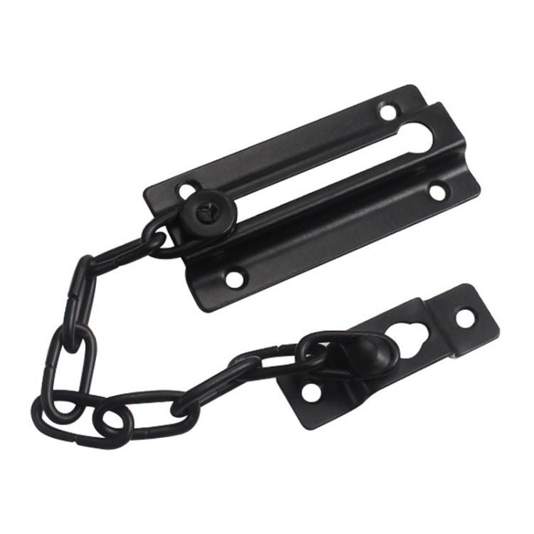Security Door Chain Anti-theft Home Door Bolt Latch Window Chain Lock, Style: Square Black