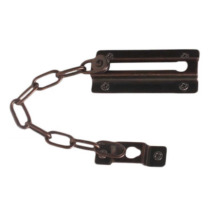Security Door Chain Anti-theft Home Door Bolt Latch Window Chain Lock, Style: Square Red Bronze