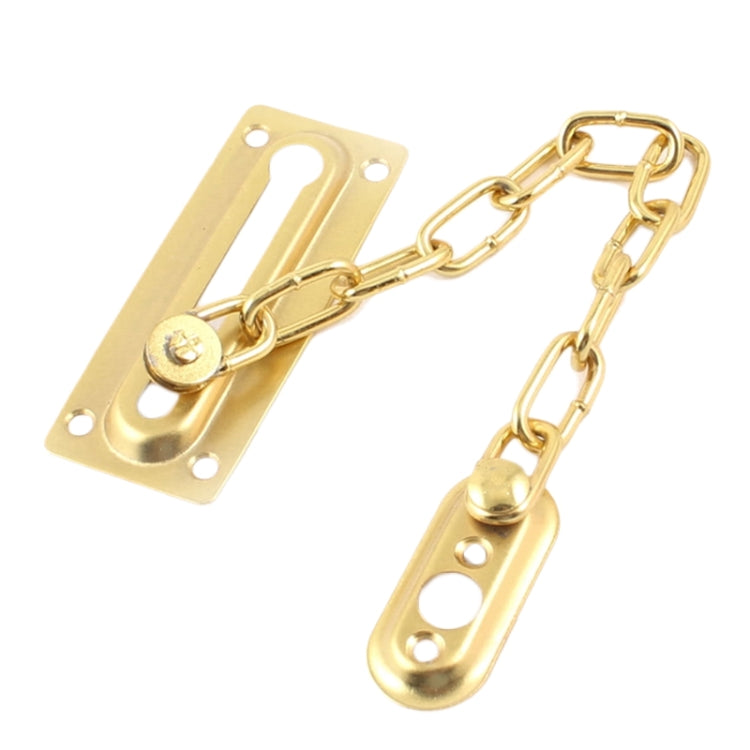 Security Door Chain Anti-theft Home Door Bolt Latch Window Chain Lock, Style: Round Gold