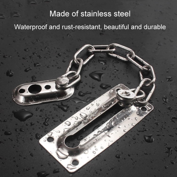 Security Door Chain Anti-theft Home Door Bolt Latch Window Chain Lock, Style: Square Black
