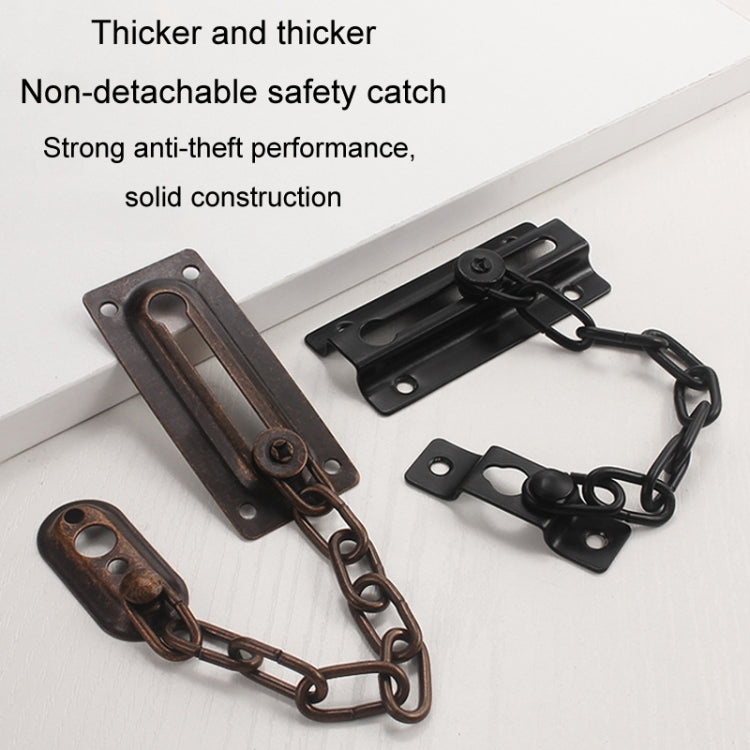 Security Door Chain Anti-theft Home Door Bolt Latch Window Chain Lock, Style: Square Red Bronze