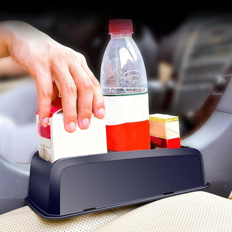 Car Seat Gap Armrest Cup Holder Storage Box - Black