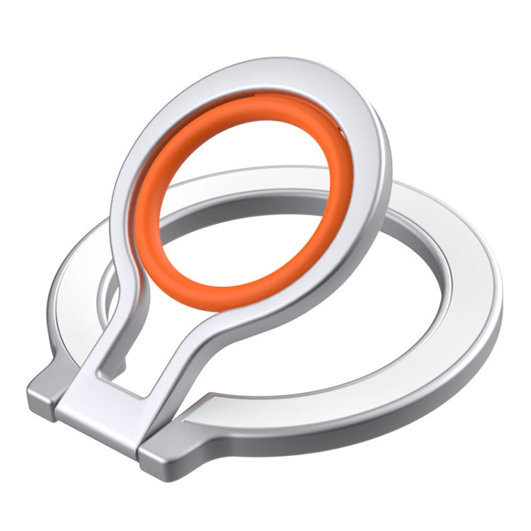 Magnetic Mobile Phone Holder Zinc Alloy Phone Finger Ring Bracket With Silicone Ring Guard