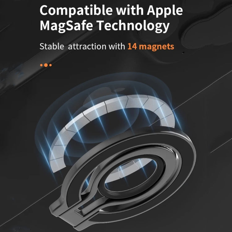 Magnetic Mobile Phone Holder Zinc Alloy Phone Finger Ring Bracket With Silicone Ring Guard