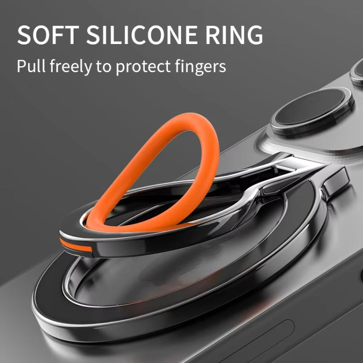 Magnetic Mobile Phone Holder Zinc Alloy Phone Finger Ring Bracket With Silicone Ring Guard