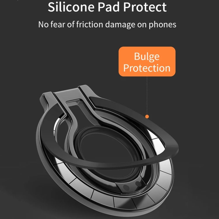 Magnetic Mobile Phone Holder Zinc Alloy Phone Finger Ring Bracket With Silicone Ring Guard