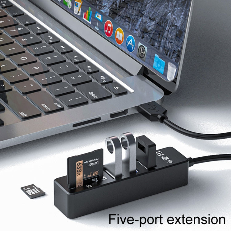 JINGHUA Z30 5-In-1 Docking Station Laptop USB2.0 Hub - Black