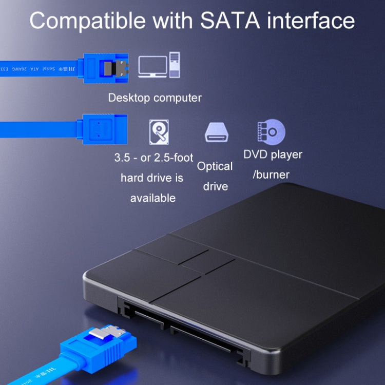 0.45m JINGHUA U510B High Speed SATA3.0 SSD Serial Cable