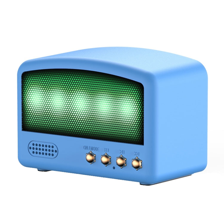 BT11-D Mini Card USB Flash Drive FM Radio Retro Wireless Bluetooth Speaker, Color: Blue