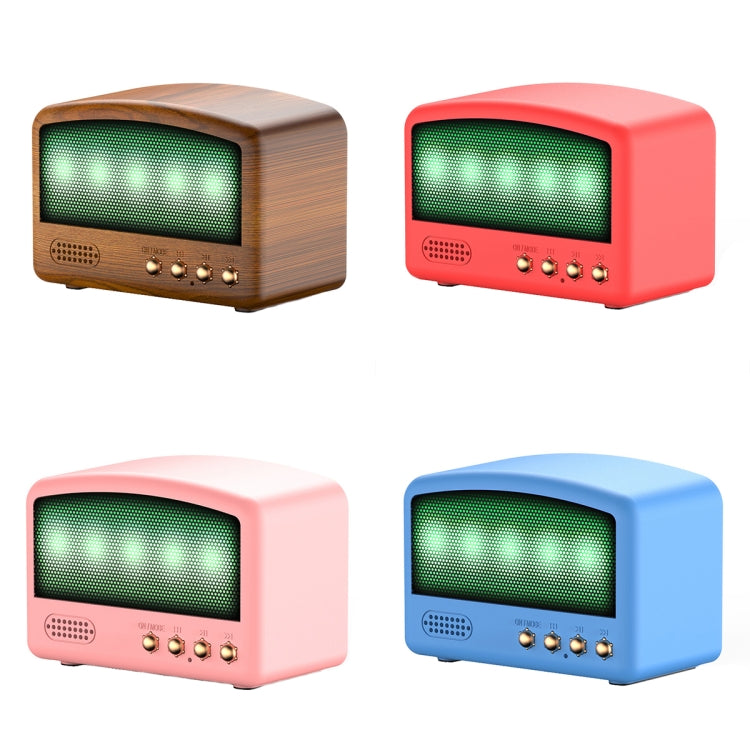 BT11-D Mini Card USB Flash Drive FM Radio Retro Wireless Bluetooth Speaker, Color: Pink