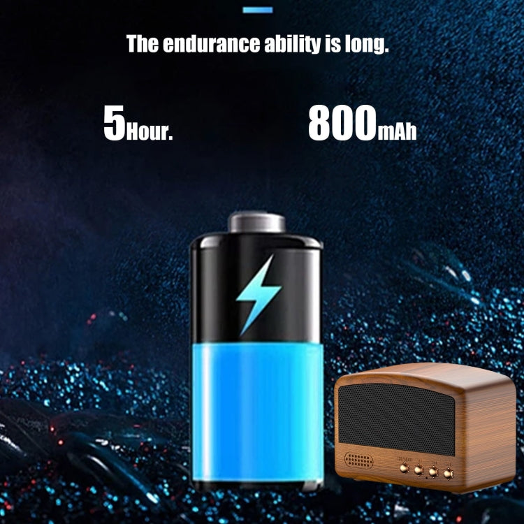 BT11-D Mini Card USB Flash Drive FM Radio Retro Wireless Bluetooth Speaker, Color: Red
