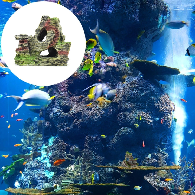 Aquarium Aquascape Accessories Resin Fish Tank Wigwam Landscape Decoration, Style: Model A