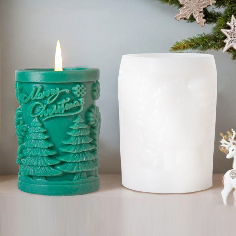 Christmas Aromatherapy Candle Cylinder DIY Silicone Mold, Style: ZL-846