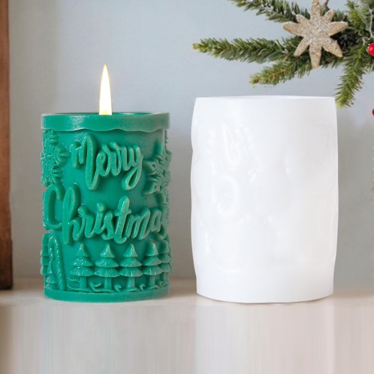 Christmas Aromatherapy Candle Cylinder DIY Silicone Mold, Style: ZL-850
