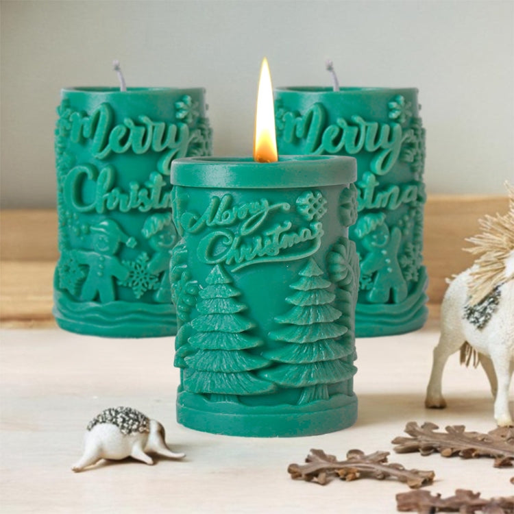 Christmas Aromatherapy Candle Cylinder DIY Silicone Mold, Style: ZL-846