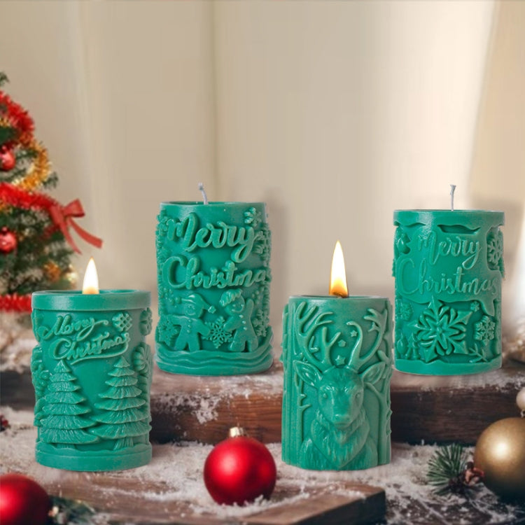 Christmas Aromatherapy Candle Cylinder DIY Silicone Mold, Style: ZL-850