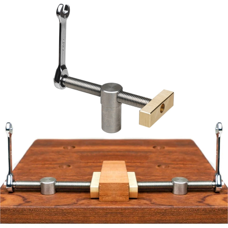 Woodworking Adjustable Desktop Vise Dowel Fast Fixed Clip Clamp Ratchet, Style: 19mm Silver