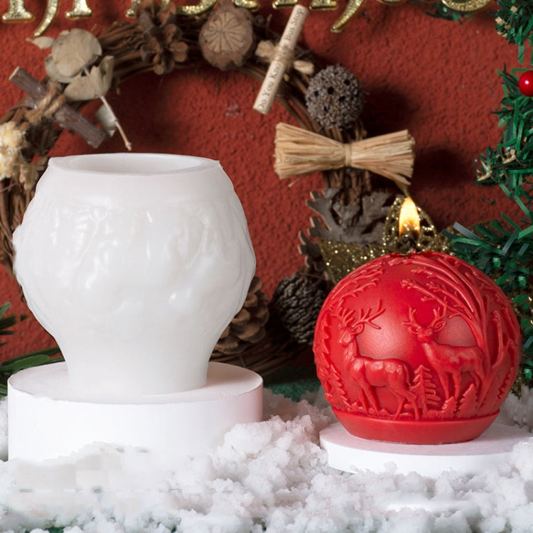 Christmas Ball Elk Scented Candle DIY Mold, Style: F ZL-78