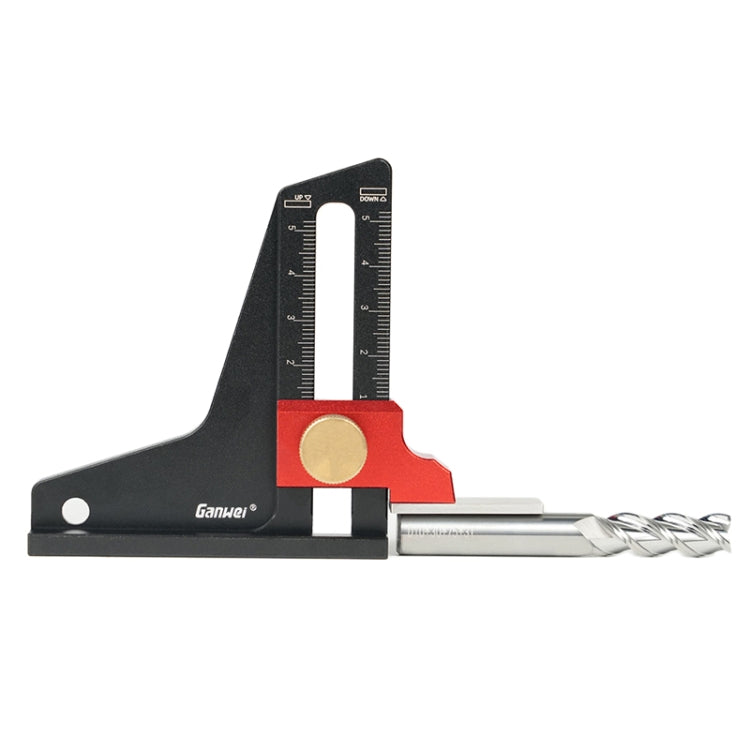 Ganwei Woodworking Height Gauge 0-50mm Aluminum Alloy Adjustable Tablesaw Depth Measuring Tool - Black