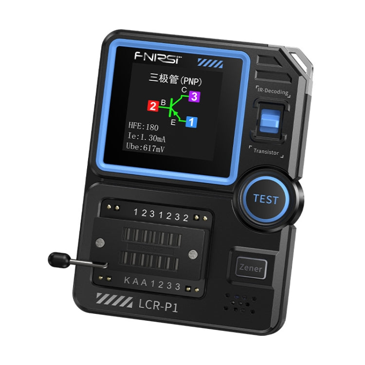 FNIRSI LCR-P1 Transistor Tester Multifunctional Electronic Component Inspection Tool - Black