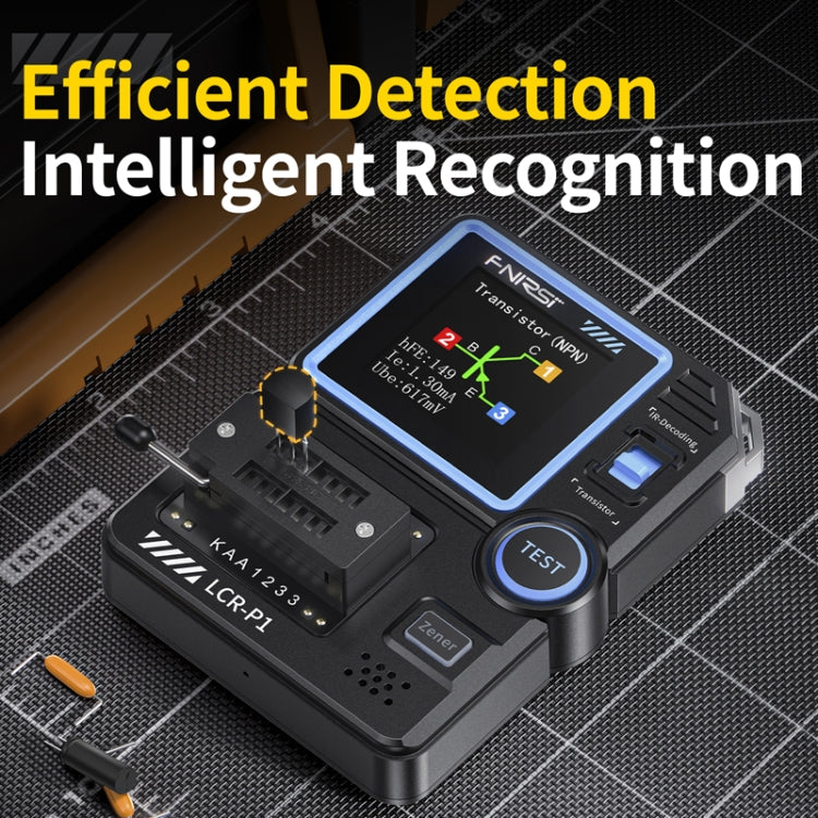 FNIRSI LCR-P1 Transistor Tester Multifunctional Electronic Component Inspection Tool - Black
