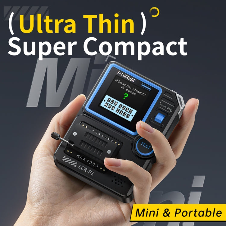 FNIRSI LCR-P1 Transistor Tester Multifunctional Electronic Component Inspection Tool - Black