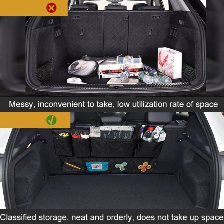 Car SUV Rear Seat Widening Organizing Storage Bag - Black