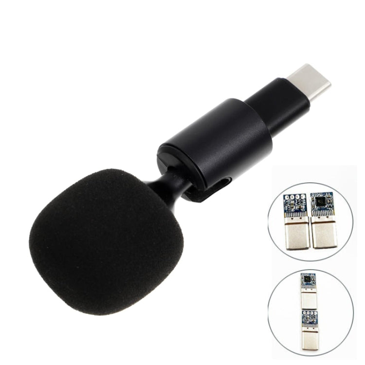 Mobile Phone Live Broadcast Microphone, Style: TYPE-C Straight Head Jerry Solution  - Sponge Cover