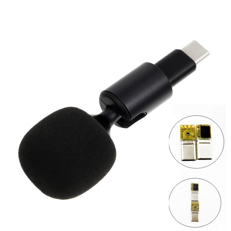 Mobile Phone Live Broadcast Microphone, Style: TYPE-C Straight Head Realtek Solution  - Sponge Cover