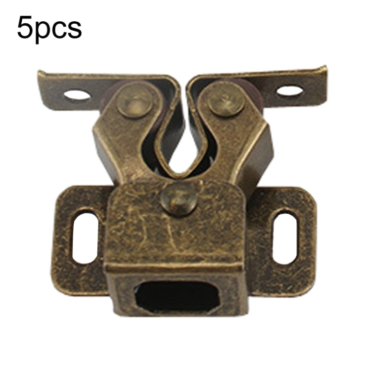 5pcs Antique Old- Style Short Foot Door Clip Buckle Household Closet Cabinet Door Catches, Style: Without Screw