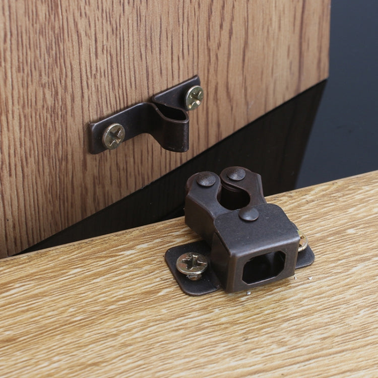 5pcs Antique Old- Style Short Foot Door Clip Buckle Household Closet Cabinet Door Catches, Style: Without Screw