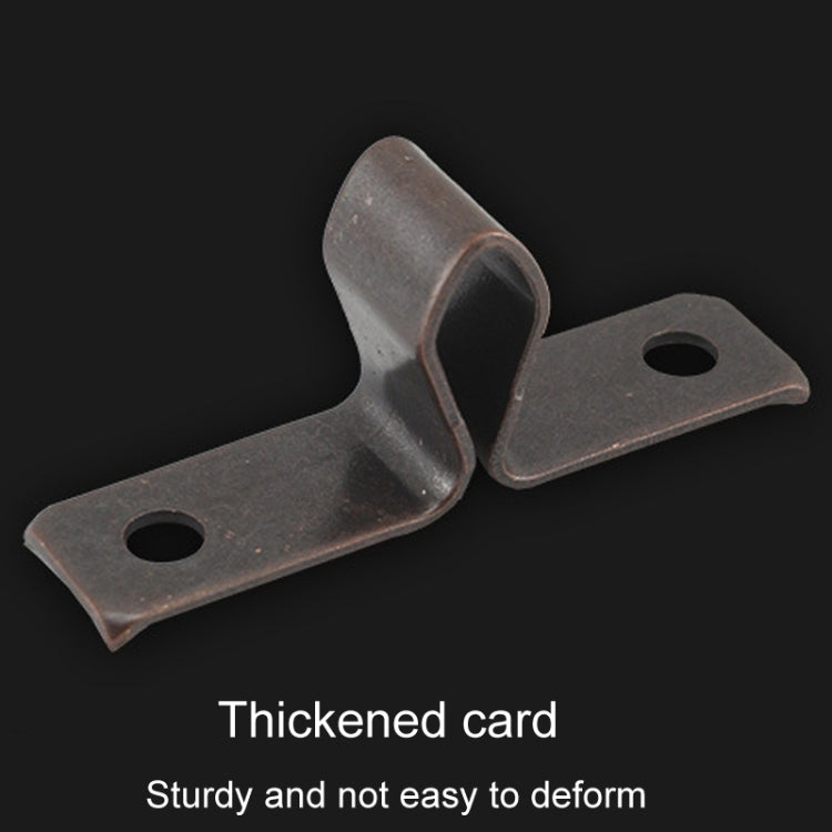 5pcs Antique Old- Style Short Foot Door Clip Buckle Household Closet Cabinet Door Catches, Style: Without Screw