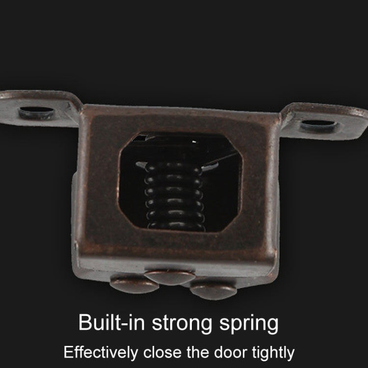 5pcs Antique Old- Style Short Foot Door Clip Buckle Household Closet Cabinet Door Catches, Style: Without Screw