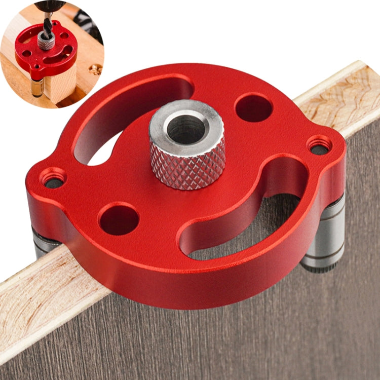 Woodworking Drill Locator Self Centering Dowelling Jig Hole Puncher Locator, Model: With 3-10mm Drill Sleeve  - Red