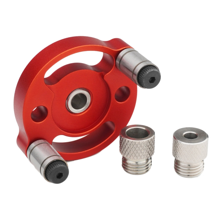 Woodworking Drill Locator Self Centering Dowelling Jig Hole Puncher Locator, Model: With 6/8/10mm Drill Sleeve  - Red