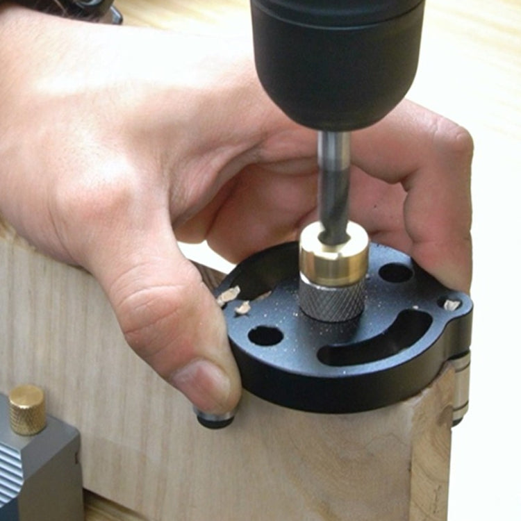 Woodworking Drill Locator Self Centering Dowelling Jig Hole Puncher Locator, Model: With 6/8/10mm Drill Sleeve  - Red