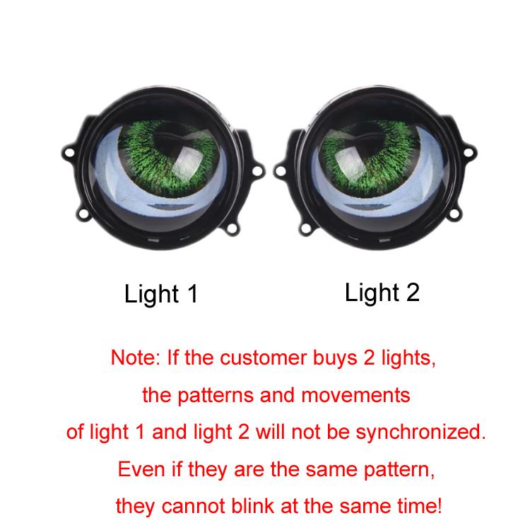 3-inch Car Motorcycle LED Demon Eye Light Modification - 23 Modes With Lens