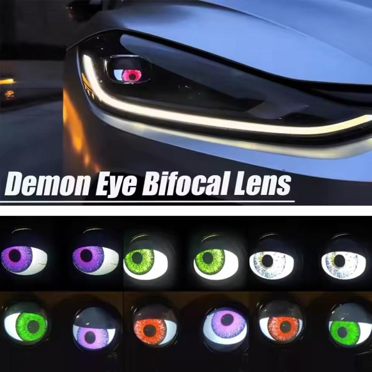 3-inch Car Motorcycle LED Demon Eye Light Modification - 23 Modes With Lens