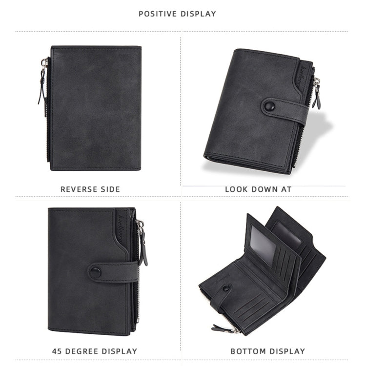 Baellerry D5113 RFID Anti-theft Tri-fold Zipper Short Wallet Coin Purse