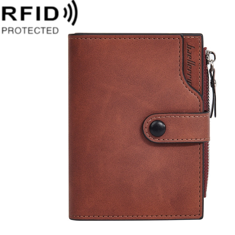 Baellerry D5113 RFID Anti-theft Tri-fold Zipper Short Wallet Coin Purse