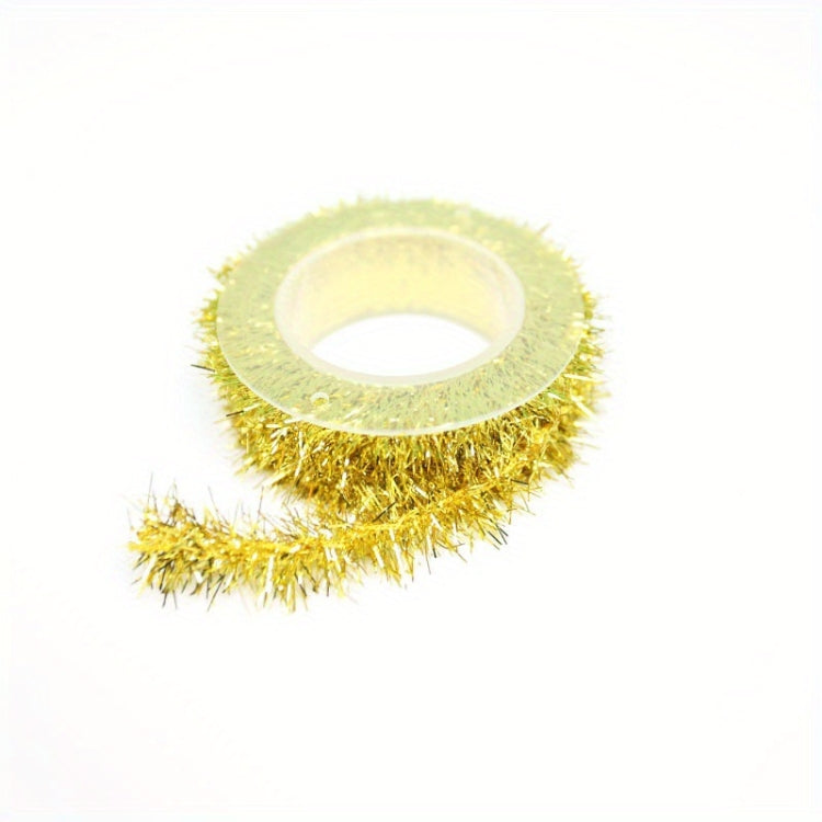 2.8m /Roll Christmas Glitter Striped Ribbon Bow DIY Decorative Ribbon Gift Packaging Ribbon