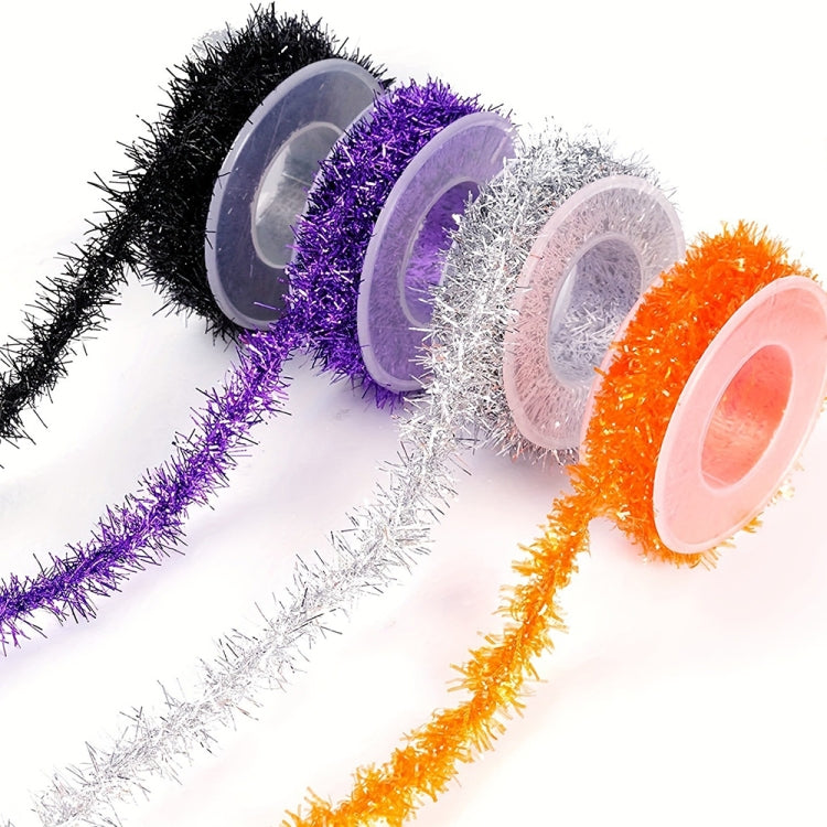 2.8m /Roll Christmas Glitter Striped Ribbon Bow DIY Decorative Ribbon Gift Packaging Ribbon