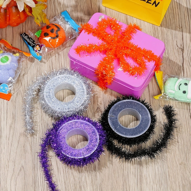 2.8m /Roll Christmas Glitter Striped Ribbon Bow DIY Decorative Ribbon Gift Packaging Ribbon