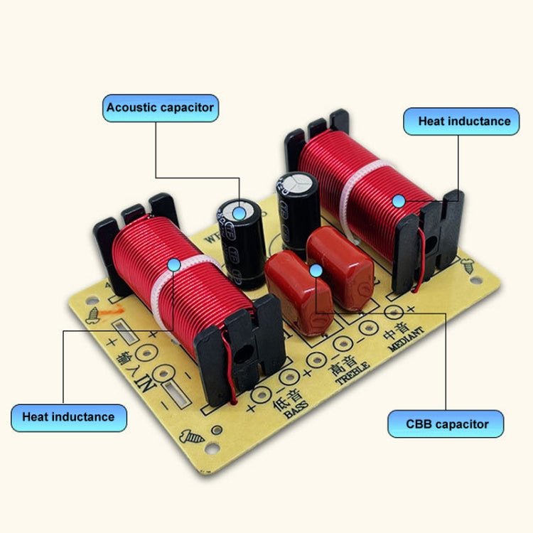 High Medium And Low 3-Way Audio Crossover Home Cinema Speaker Divider, Style: 305A Model