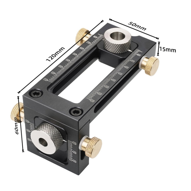 MG0-000-0011 2 In 1 Flat Head Cross Oblique Drill Hole Puncher Locator Doweling Jig Bed Cabinet Screw Punch Locator