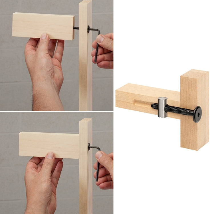 MG0-000-0011 2 In 1 Flat Head Cross Oblique Drill Hole Puncher Locator Doweling Jig Bed Cabinet Screw Punch Locator