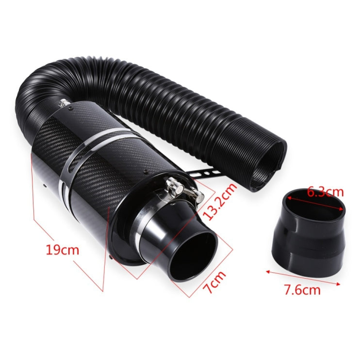 Carbon Fiber Air Intake Bellows Air Filter Kit Car Modification - Without Turbo Fan